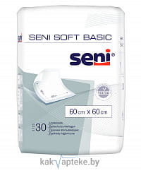 Seni Soft Basic Пеленки одноразовые 60*60 см (впитывающие), 30 шт