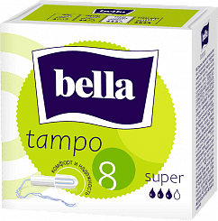 Bella Tampo super Тампоны женские гигиенические без аппликатора 8 шт