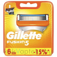 Сменные кассеты для безопасных бритв Gillette  FUSION (6 шт)