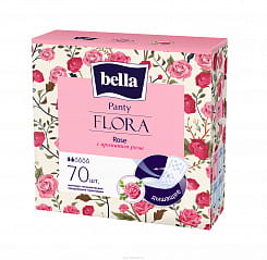 Bella Panty FLORA Rose Прокладки женские гигиенические ежедневные с ароматом розы 70 шт