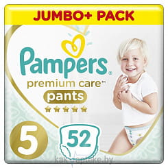 PAMPERS Premium Care Pants Детские одноразовые подгузники-трусики для мальчиков и девочек Junior 52 шт