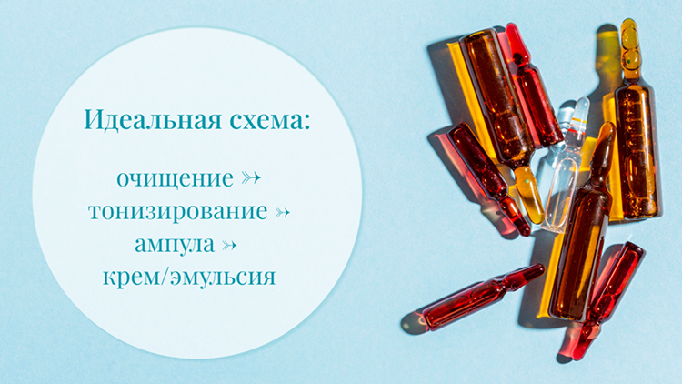 Как сочетать ампулы с другими средствами