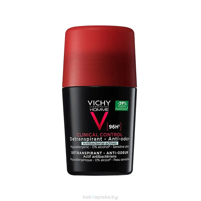 VICHY Homme Дезодорант-антиперспирант CLINICAL CONTROL 50 мл