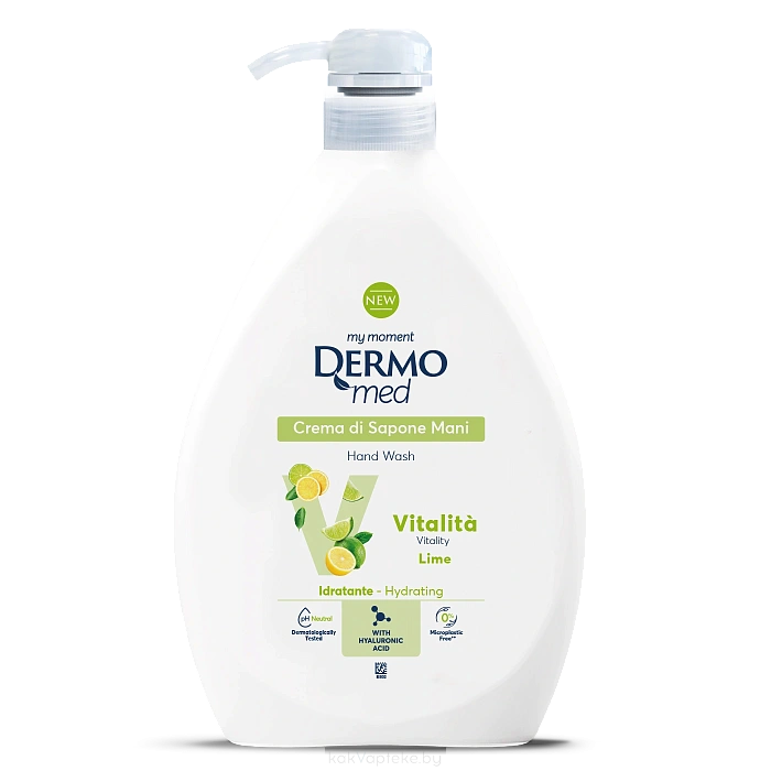 DERMOMED Крем-мыло для рук с лаймом "VITALITY" / HAND WASH VITALITY LIME, 600 мл