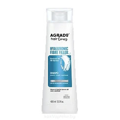AGRADO Шампунь для тусклых волос HYALURONIC FIBRE FILLER / HYALURONIC FIBRE FILLER SHAMPOO, 400мл