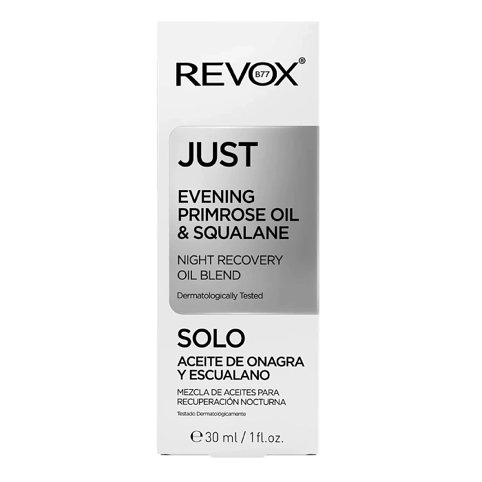 REVOX B77 Восстанавливающая смесь масел, ночь JUST EVENING PRIMROSE OIL & SQUALANE, 30 мл