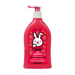 Sanosan Гель для душа и шампунь детский с ароматом клубники, 400 мл