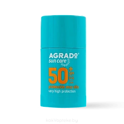 AGRADO Водостойкий солнцезащитный стик для лица и чувствительных зон SPF50+ / SUN STICK FACIAL AND SENSITIVE AREAS SPF50+, 15мл