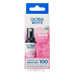 GLOBAL WHITE Bubble Mint Освежающий спрей для полости рта 15 мл