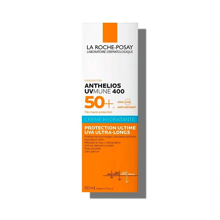 LA ROCHE-POSAY ANTHELIOS UVMUNE 400 Солнцезащитный увлажняющий крем для лица SPF 50+ / PPD 30, 50 мл
