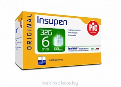 Иглы для шприц-ручки PIC solution INSUPEN ORIGINAL размер G32 (0,23мм х 6 мм) № 100