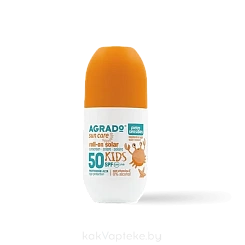 AGRADO Детская солнцезащитная эмульсия SPF50 роликовая / ROLL-ON SUNSCREEN KIDS SPF50, 50мл