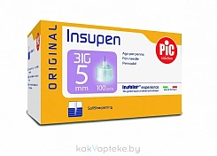 Иглы для шприц-ручки PIC solution INSUPEN ORIGINAL размер G31 (0,25мм х 5 мм) № 100