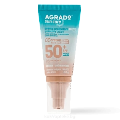 AGRADO Солнцезащитный водостойкий CC-крем для лица и шеи SPF 50+, тон светлый / PROTECTIVE CC CREAM SPF 50+ MEDIO, 50мл