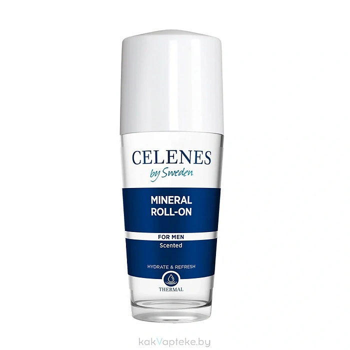 CELENES Минеральный шариковый дезодорант для мужчин Roll-on /CELENES THERMAL MINERAL ROLL ON FOR MEN, 75 мл