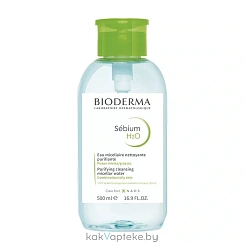 Bioderma Вода мицеллярная Sebium H2O 500 мл (с помпой)