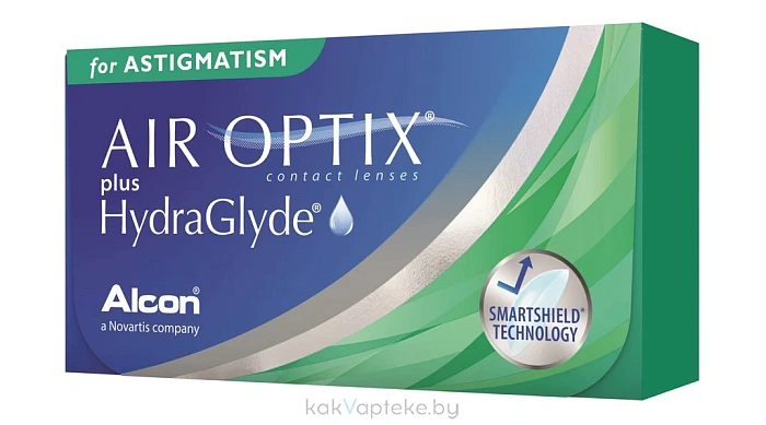Линзы контактные AIR OPTIX plus HydraGlyde for Astigmatism, r8.7 1шт