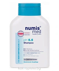 Numis med Шампунь для волос pH 5,5 для ежедневного применения для чувствительной кожи головы с пантенолом, 200 мл