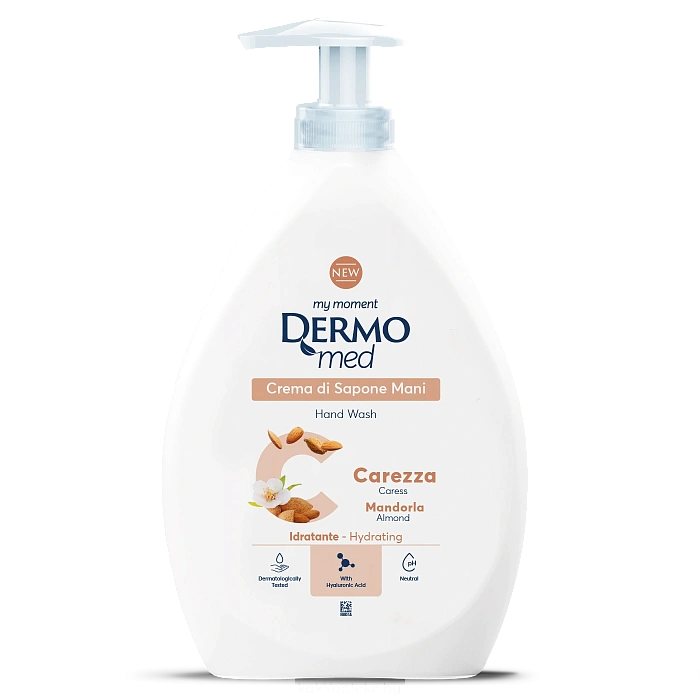 DERMOMED Крем-мыло для рук с миндалем "CARESS" / HAND WASH CARESS ALMOND, 600 мл