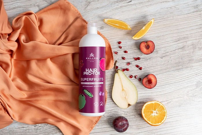 Kallos Hair Pro-tox Superfruits Шампунь с суперфруктами и высоким содерж-м антиоксидантов, 500 мл