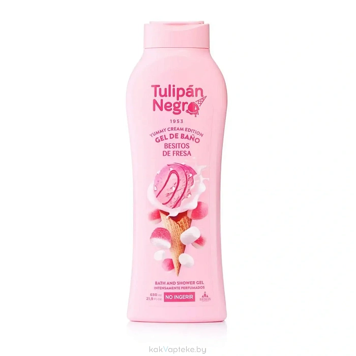 Tulipan Negro Гель для душа Клубничные поцелуи/BESITOS DE FRESA, 650 мл
