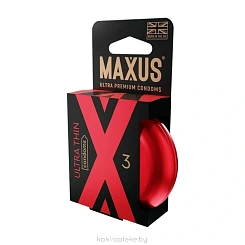 Презервативы мужские из натурального латекса Maxus Ultra Thin (Ультратонкие) 3 шт в упаковке