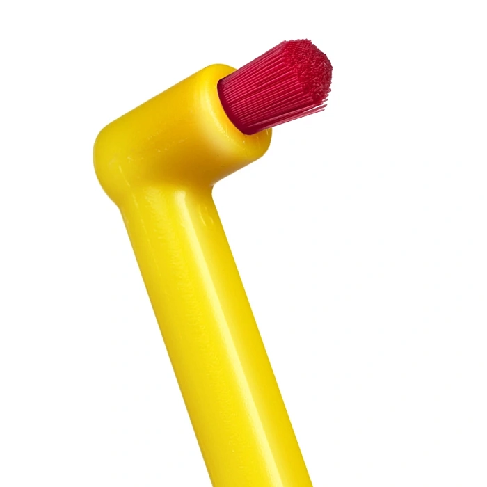 Revyline SM1000 Зубная щетка Монопучковая (желтая с красной щетиной) 1 шт (6945)