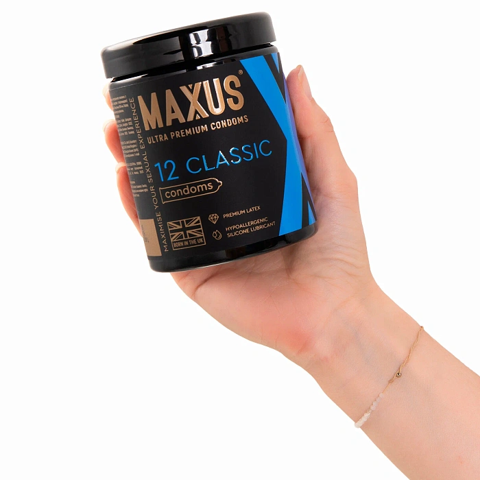 Презервативы мужские из натурального латекса Maxus Classic (Классические) 12 шт в упаковке