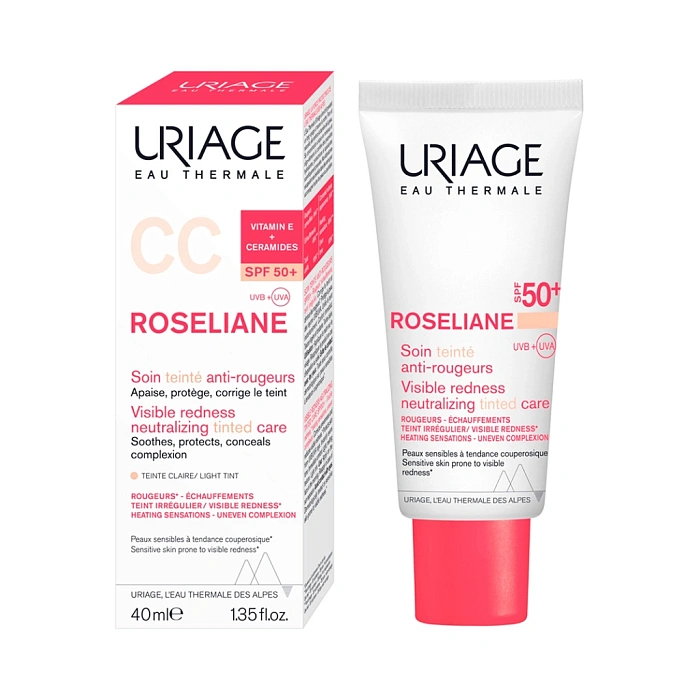 Uriage Крем ROSELIANE CC CREME SPF50+, тон светлый, 40 мл