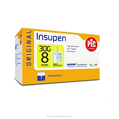 Иглы для шприц-ручки PIC solution INSUPEN ORIGINAL размер G30 (0,30мм х 8 мм) № 100