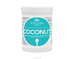 Kallos Кокосовое питание - маска для укрепления волос с натуральным кокосовым маслом с маркировкой KJMN, 1000 мл