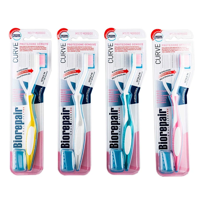 Biorepair Curve Denti Sensibili Зубная щетка изогнутая для чувствительных зубов мягкая