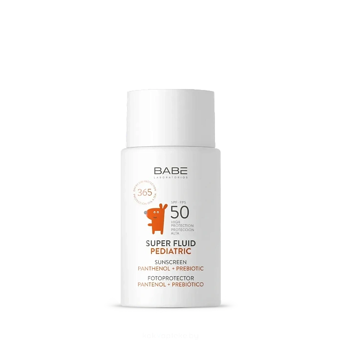 LABORАTORIOS BABE Детский солнцезащитн суперфлюид SPF50/SUPER FLUID PEDIATRIC SUNSCREEN SPF50, 50мл