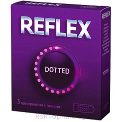 Презервативы из натурального латекса Reflex Dotted в смазке 3шт
