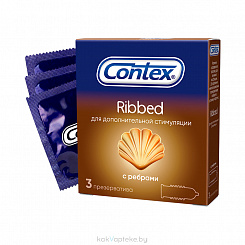 Презервативы латекс. Contex №3 Ribbed (ребристые)