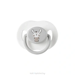 Bebaby Соска-пустышка силиконовая, круглая форма, в комплекте защитный колпачок, 0-6 мес, арт.LM-9227/1