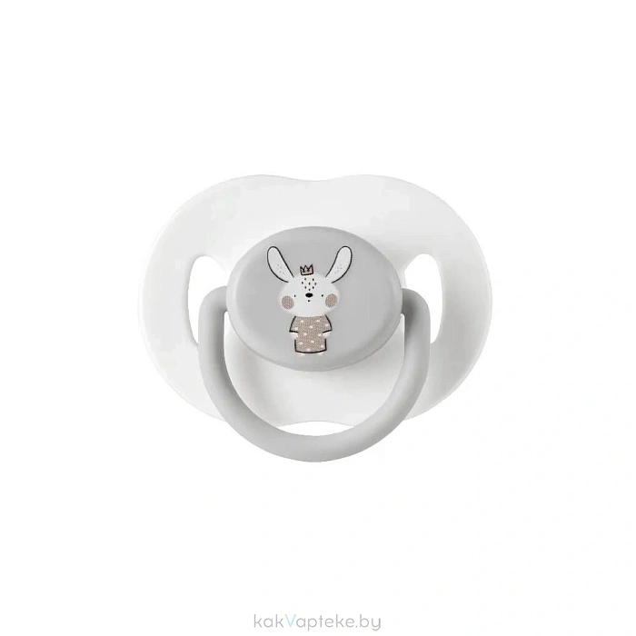 Bebaby Соска-пустышка силиконовая, круглая форма, в комплекте защитный колпачок, 0-6 мес, арт.LM-9227/1