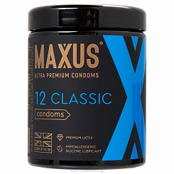 Презервативы мужские из натурального латекса Maxus Classic (Классические) 12 шт в упаковке