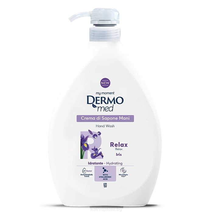 DERMOMED Крем-мыло для рук с ирисом "RELAX" / HAND WASH RELAX IRIS, 600мл