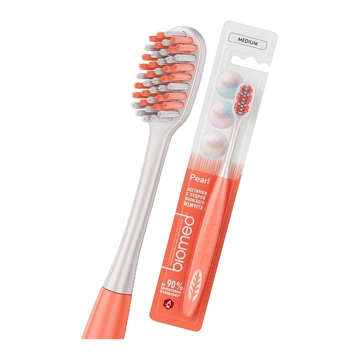 BIOMED PEARL GLOSS Комплексная зубная щетка, средняя