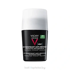 VICHY Homme Дезодорант-антиперспирант шариковый для чувствительной кожи 50мл