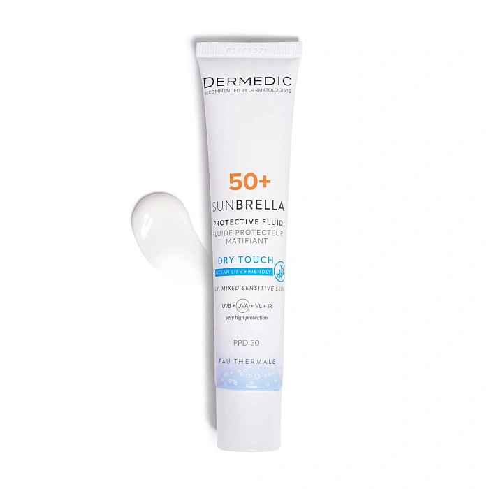 Dermedic SUNBRELLA DRY TOUCH Матирующий защитный флюид SPF 50+ PDD 30, 40 мл