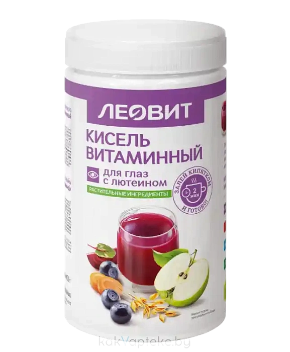 Кисель "Витаминный для глаз с черникой и лютеином" Специализированный пищевой продукт диетического профилактического питания, Банка 400 г