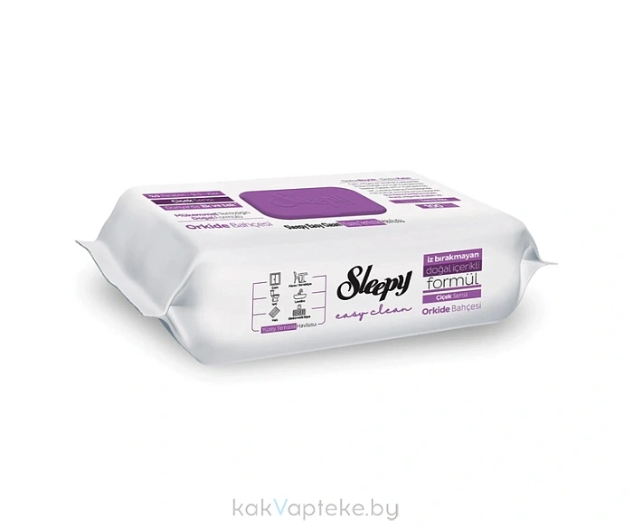 Sleepy Orchid Garden Влажные салфетки для уборки Сад орхидей, 100 шт