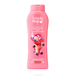 Tulipan Negro Гель для душа Йогурт с Красными фруктами/YOGURT CON FRUTOS ROJOS, 650 мл