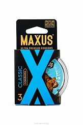 Презервативы мужские из натурального латекса Maxus Classic (Классические) 3 шт в упаковке