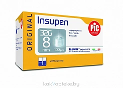 Иглы для шприц-ручки PIC solution INSUPEN ORIGINAL размер G32 (0,23мм х 8 мм) № 100