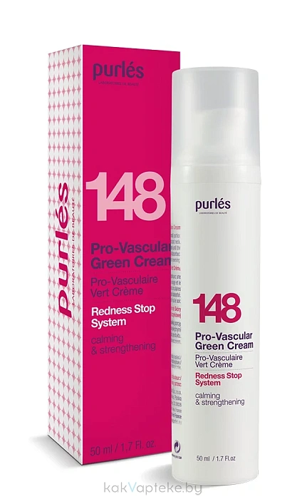 Purles 148 Зеленый крем для кожи от  купероза, 50 мл