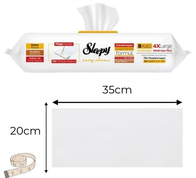 Sleepy Влажные салфетки для мытья пола White Soap Additive, 50 шт