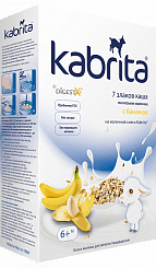Kabrita 7 злаков каша на козьем молочке с бананом (с 6 месяцев) 180г